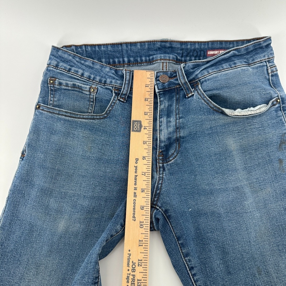 Izod‎ Jeans Mens Blue Denim Skinny 5-Pocket Low Rise Stretch Comfort Everyday - Picture 8 of 9
